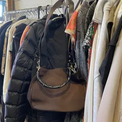 【東あずま店　併売品】　＠　GUCCI グッチ　バンブー　ハンドル　ブラウン　２WAY　トートバッグ　ハンドバッグ　ショルダーバッグ　shoulder　BAG　ＢＡＭＢＯＯ HANDLE　ブラウン