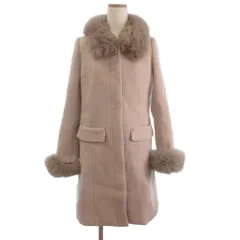 プロポーション ボディドレッシング PROPORTION BODY DRESSING コート ミドル丈 ファー フォックス ウール 装飾 ピンク 3 ■FF