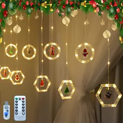 人気☆彡BULL クリスマス飾り クリスマスツリー FIRE 電飾 USB給電タイプ 3M 8種類の照明モード クリスマスツリー led 防水 イルミネーションライト 屋内屋外兼用 (六辺型)