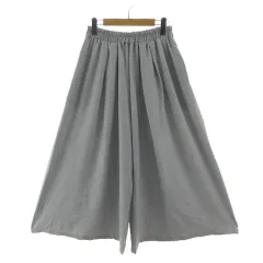 ブージュルード Bou Jeloud パンツ 6421231 ワイド スカンツ ウエストゴム 総柄 グレー F