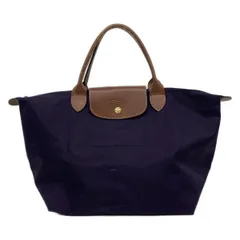 LONGCHAMP(ロンシャン) ハンドバッグ ル・プリアージュオリジナル ダークパープル×ダークブラウン 折りたたみ レザー
