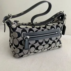 Coach Vintage Baguette Hobo Purse Jacquard Black Shoulder Bag Y2K