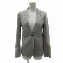バーバリーブラックレーベル BURBERRY BLACK LABEL テーラードジャケット ブレザー ミドル丈 シングルボタン 無地 38 M グレージュ /YS27 IBO83のサムネイル