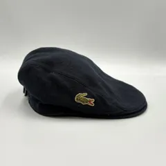 ◼︎LACOSTE ラコステ ハンチング帽 ウール混 紺 ネイビー M 56.5cm 日本製