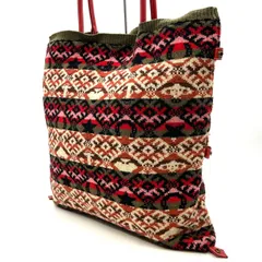 【良品】Vivienne Westwood  ヴィヴィアンウエストウッド トートバッグ　ハンドバッグ  ショルダーバッグ 総柄 ニット マルチカラー レザー 革ユニセックス 男女兼用 メンズ レディースのサムネイル