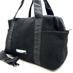 【良品】STELLA McCARTNEY × adidas ステラマッカートニー アディダス コラボ トートバッグ　ハンドバッグ  ショルダーバッグ ブラック ナイロン メッシュ素材 ユニセックス 男女兼用 メンズ レディース
