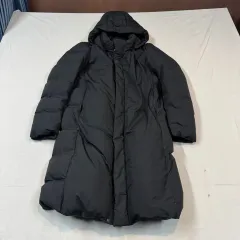 UNIQLO U フード ロング ダウン パディング ブラック