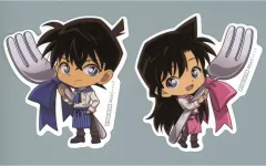 【中古】シール・ステッカー 工藤新一＆毛利蘭 オリジナルステッカー(2枚セット) 「劇場版 名探偵コナン 黒鉄の魚影×Cake.jp」 工藤新一・毛利蘭ケーキ缶セット ECサイト購入特典