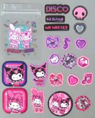 【中古】シール・ステッカー マイメロディ＆クロミ フレークシールセット 「Happyくじ Sanrio characters DISCO」 フレークシールセット賞