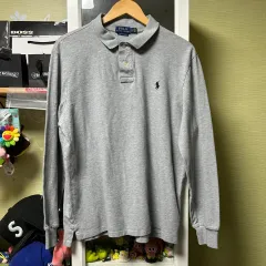 ポロラルフローレン 長袖 カラーTシャツ グレー
