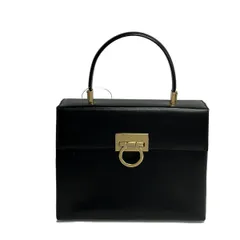 FERRAGAMO/SalvatoreFerragamo(サルバトーレフェラガモ) ハンドバッグ ガンチーニ 黒×ゴールド レザー