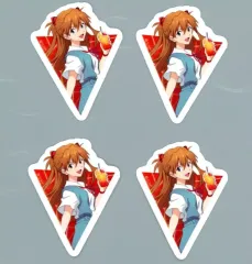 【中古】シール・ステッカー 式波・アスカ・ラングレー 描き下ろし ミニステッカーセット(4枚セット) 制服Ver. 「ヱヴァンゲリヲン新劇場版」