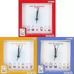 【中古】置き時計・掛け時計 全3種セット 卓上アクリルクロック 「ミッフィー」
