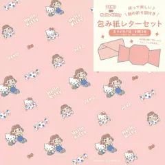 【中古】紙製品 ペコちゃん＆ハローキティ 包み紙レターセットA 「PEKO×サンリオキャラクターズ」