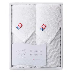 【ギフト】[タオル類]今治タオル さざ波 ウォッシュタオル2P