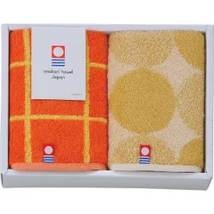 【ギフト】[タオル類]今治産タオルハンカチ2枚セット オレンジ