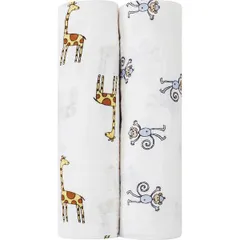 【ギフト】[ベビー用品]エイデンアンドアネイ おくるみスワドル ジャングルジャム 2枚セット ジャングルジャム