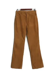 【お得なクーポン配布中!】 70s 80s USA製 ラングラー ブーツカット コーデュロイ パンツ 実寸 32 32.5 ヴィンテージ 細畝 フレア ノータック ボトムス スラックス 茶