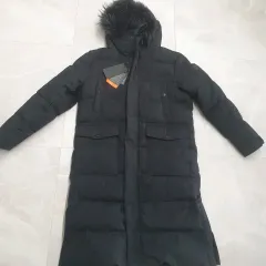 ファンフィールド ブラック ダウンジャケット ロング丈 フード 身長175cm バスト105cm