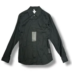 参考上代33000円 未使用 SOSHIOTSUKI 24SS FLATCOLLAR SHIRT  フラットカラー長袖シャツ ソウシオオツキ S24SS01SH-C ブラック 46 （88754A5）