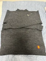ガンジーウーレンズ ホールガーメント ニット チャコール 44サイズ