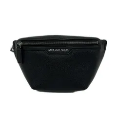 MICHAEL KORS(マイケルコース) ウエストポーチ美品  - 黒×白 レザー