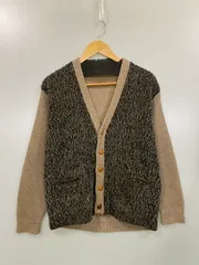 【現状渡し品】 JAPAN VINTAGE タイガ 地球印 日本製 身頃切替ニットカーディガン 【146--zi-06-min】