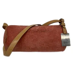 CELINE(セリーヌ) ショルダーバッグ Cマカダム柄 ピンクベージュ×ライトブラウン 斜めがけ レザー