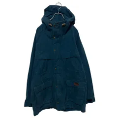 【WOOLRICH】 80s 紺タグ USA製 ダックマウンテンパーカー MADE IN USA レザーロゴパッチ アウトドア ストリート ハンティング S-4079