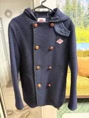 ダントン ウール ネイビー コート (40)