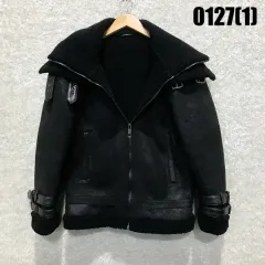 ザラ ブラック ムートン ジャケット s