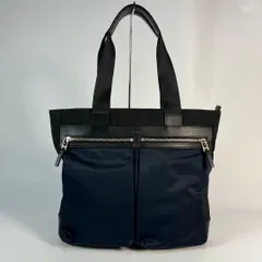 美品　Paul Smith     トートバッグ　肩掛け　ナイロン　レザー　バイカラー