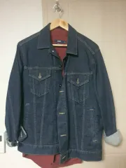 ユニクロ ユニセックス トラッカー デニム ジャケット XL