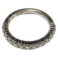 4℃(ヨンドシー) リング - シルバー×クリア×ピンク