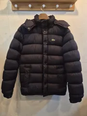 ラコステ フード ダウン ブラック