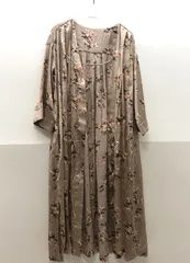 【未使用/タグ付き】LEPSIM 花柄プリント コート アウター 羽織 ベージュ系 フリーサイズ レプシィム KSKY10-9937