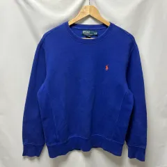正規品/M POLO RALPH LAUREN ポロラルフローレン 起毛 コバルトブルー 青 スウェット