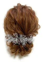 シルバーかすみ草 ドライフラワー 成人式 髪飾り 和装 結婚式 ブライダル ウェディング 卒業式 振袖 袴 浴衣 七五三