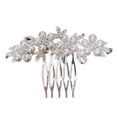 【髪飾り パール コーム】かんざし 和装用 ヘアアクセサリー 結婚式 留袖 黒留袖 母親 訪問着 着物用 簪 ラインストーン 花 パーティー 成人式 卒業式 入学式