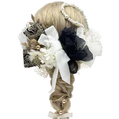 髪飾り 成人式 前撮り 二次会 卒業式 入学式 シフォンリボン ベロアリボン パールチェン ベリー アジサイ ドライフラワー 振袖 袴 ウェディング 結婚式 和装 ホワイト ピンク ブラック シルバー ヘアアレンジ ハーフアップ ロングヘア A25100120