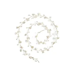 Stoooduo ヘッドドレス 花嫁 50cm 髪飾り ウェディング ヘアアクセサリー 結婚式 カチューシャ 花冠 手作り 二次会 発表会 卒業式 撮影 入学式