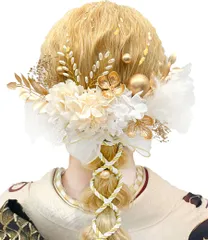 [JZOON] 8色展開 成人式 髪飾り ドライフラワー ダリア 造花飾り 和玉 網型シム 赤 白 ヘアアクセサリー ゴールド 水引 ヘッドパーツ あじさい 振袖 着物 卒業式 七五三 浴衣 袴 結婚式 かすみ草 和装 造花 金箔シート 組? 手作り 専用ケー
