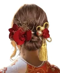 【11点セット】髪飾り 成人式 振袖 卒業式 袴 結婚式 前撮り 謝恩会 披露宴 二次会 七五三 入学式 舞台 演奏会 パーティー お呼ばれ 浴衣 祭り デート｜豪華胡蝶蘭造花＆本物プリザーブドフラワー 水引き・和玉付きヘッドドレス｜和装・洋装兼用 ヘアアクセ