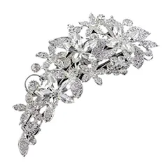 【J's select】結婚式 パーティー に ブライダル フラワー ビジュー ヘッドドレス 髪飾り (D)