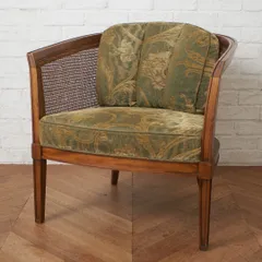 定28万 DREXEL HERITAGE ケインバックチェア アームチェア 書斎 椅子 ダイニングチェア Upholstery ドレクセル 高級 クラシック 98473