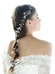 【J's select】パール 花嫁 ウェディング 結婚式 ブライダル ヘッドドレス カチューシャ 髪飾り (100)