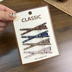 VOKLLIYU ヘアピン 4個セット 大人 髪留め 跡がつかない ヘアクリップ かわいい 前髪 クリップ 跡がつかないピン ガールズ カラーピン 髪飾り まとめ髪 アップヘアー（2a 4個 ）