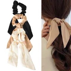 リボン シュシュ シルク ヘアゴム 大人3個セット おしゃれ 髪ゴム リボン ヘアアクセ レディース リボンシュシュ 髪飾りカジュアル おしゃれ か