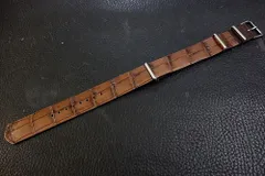 ◆クロコ ダイル NATO G10 Strap◆北米産 本 クロコダイル コーヒーブラウン Custom Order(ラグ幅/バックルカラー) 受注製作 ワニ革 腕時計ベルト 茶