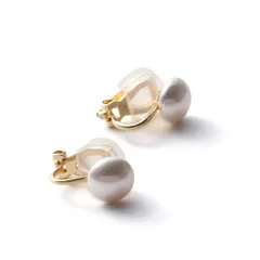 [VOTRE COUTURE]マベ風 パールイヤリング 真珠 1珠 イヤリング 高級国産 レディース ホワイト ゴールド 8mm ブランド10年保証